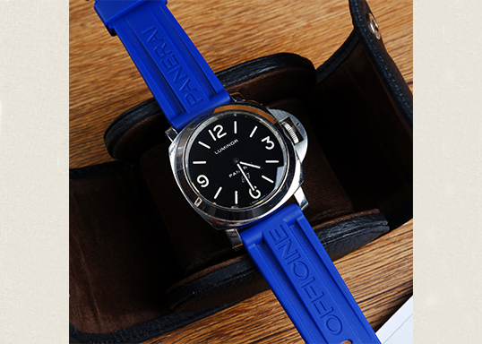 Panerai blue store rubber strap